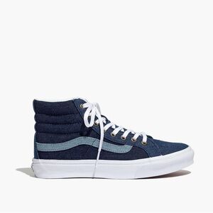 NWT Madewell x Vans High-Top Sneakers in Denim US womens 7, men’s 5.5